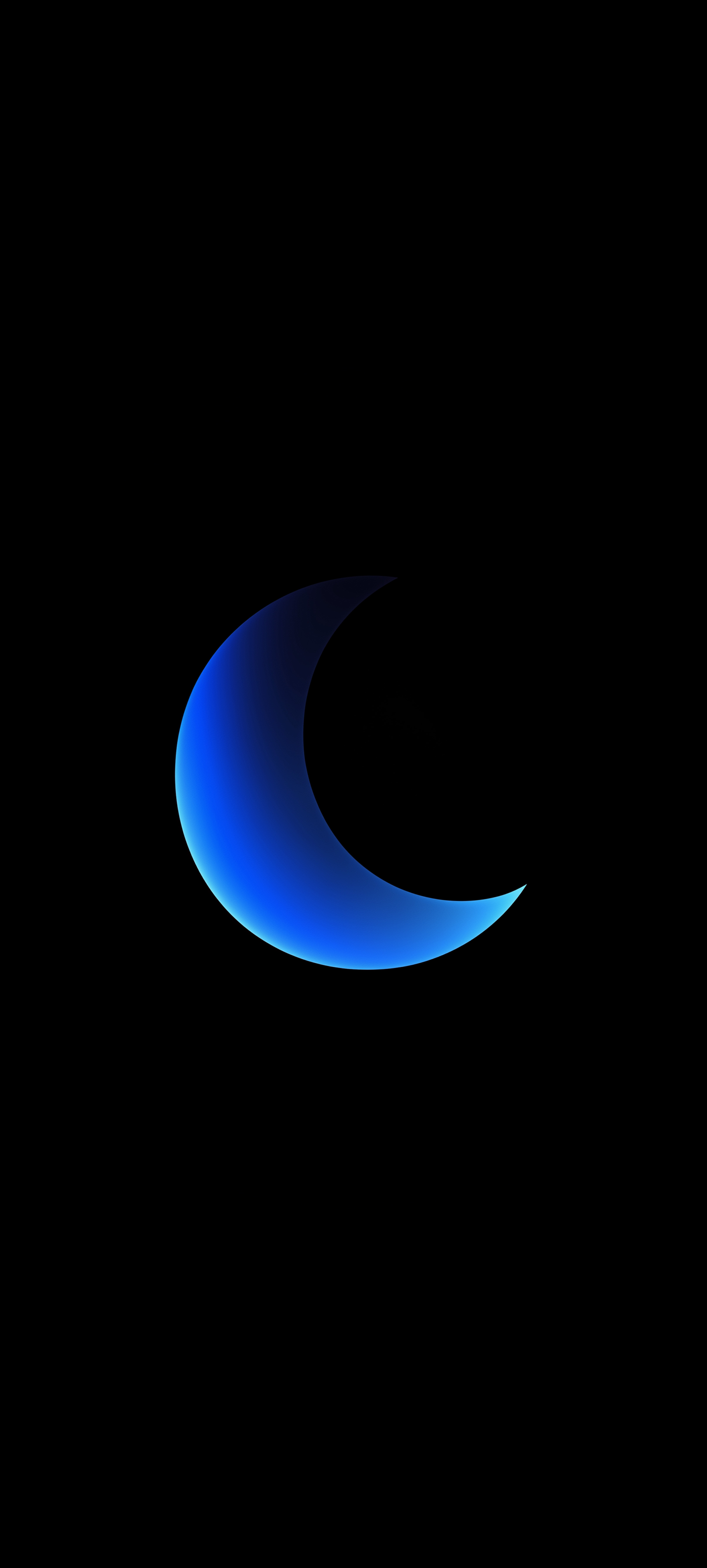 Blue Crescent Moon - amoled wallpaper for Darkify