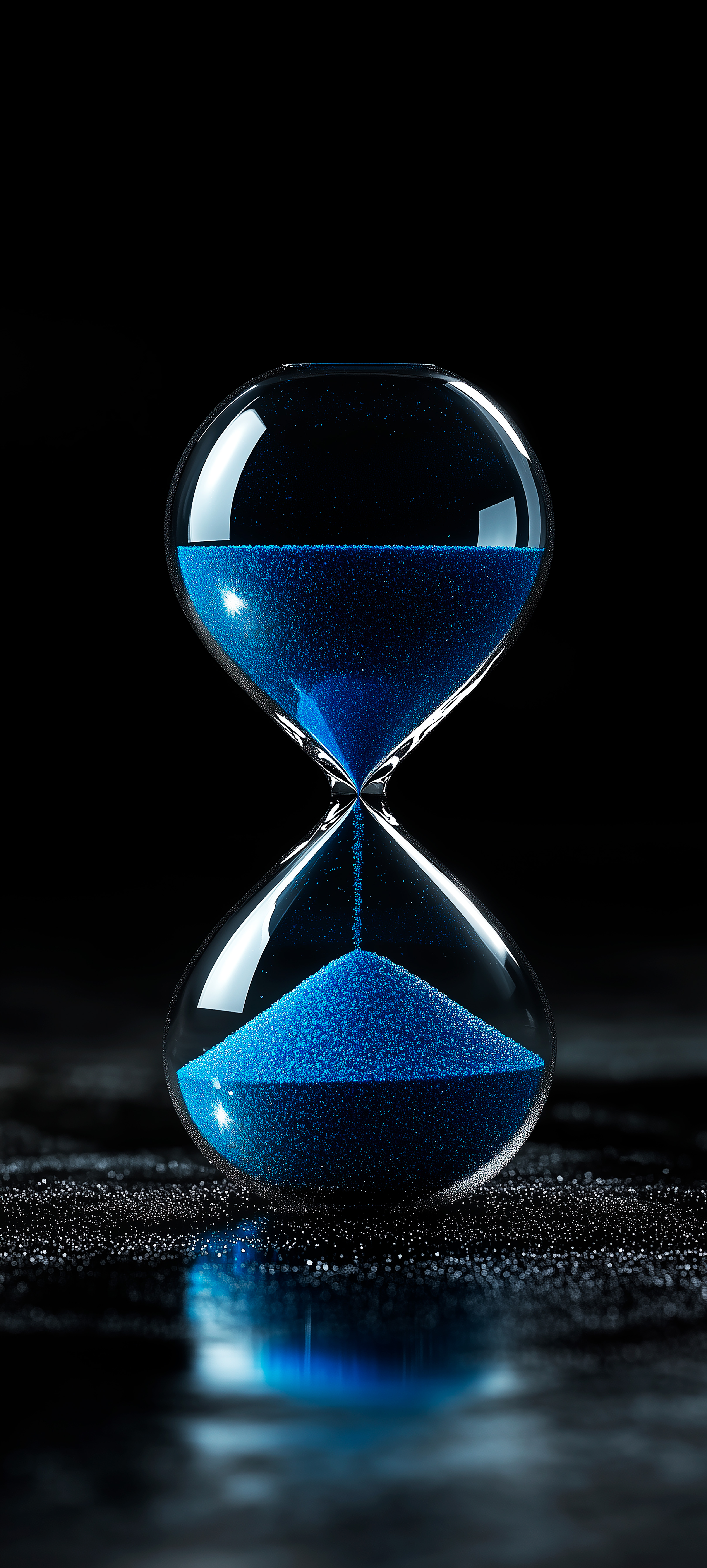 Blue Hourglass Time - still life wallpaper for Darkify