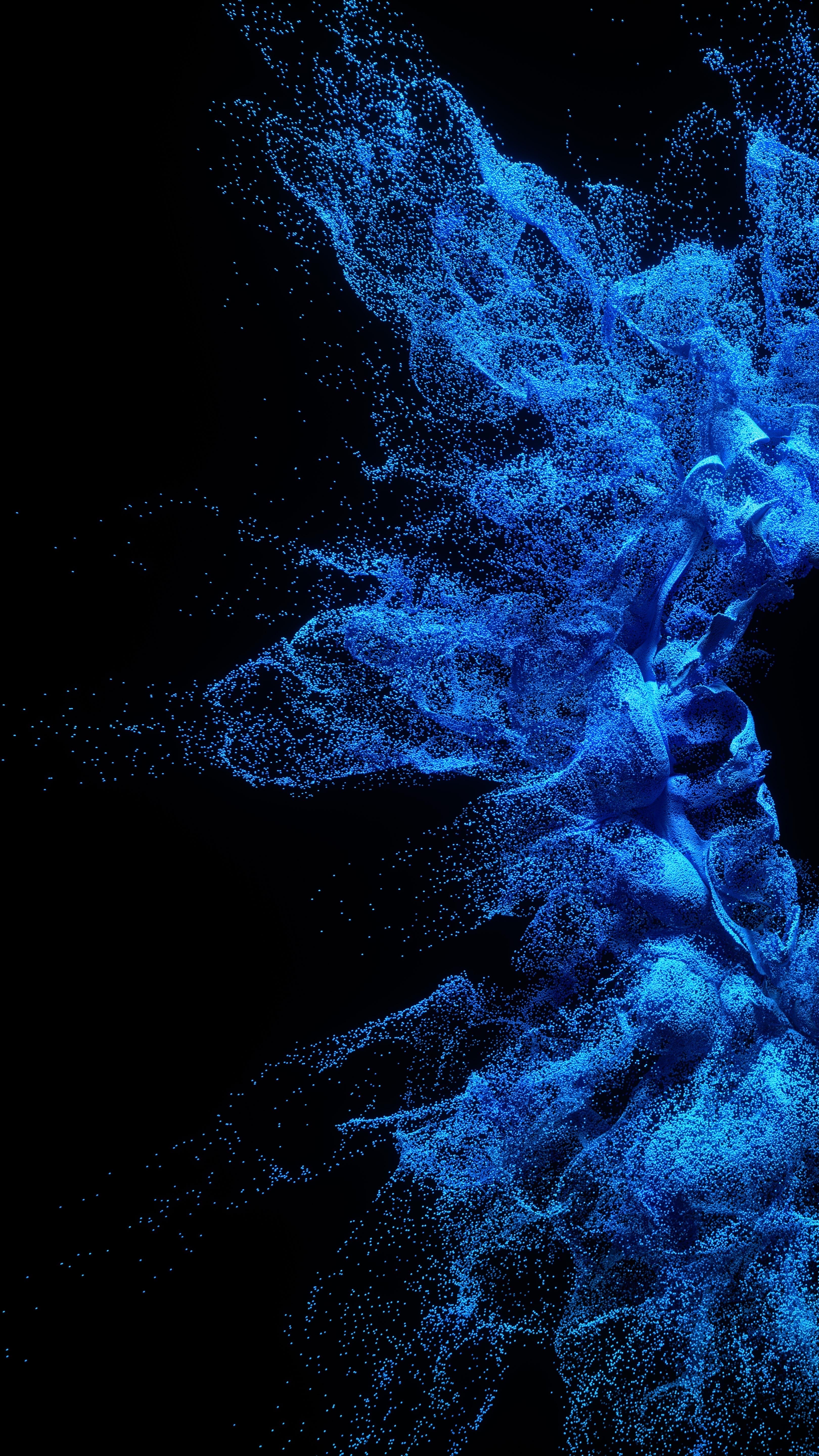 Blue Particle Cloud - amoled wallpaper for Darkify