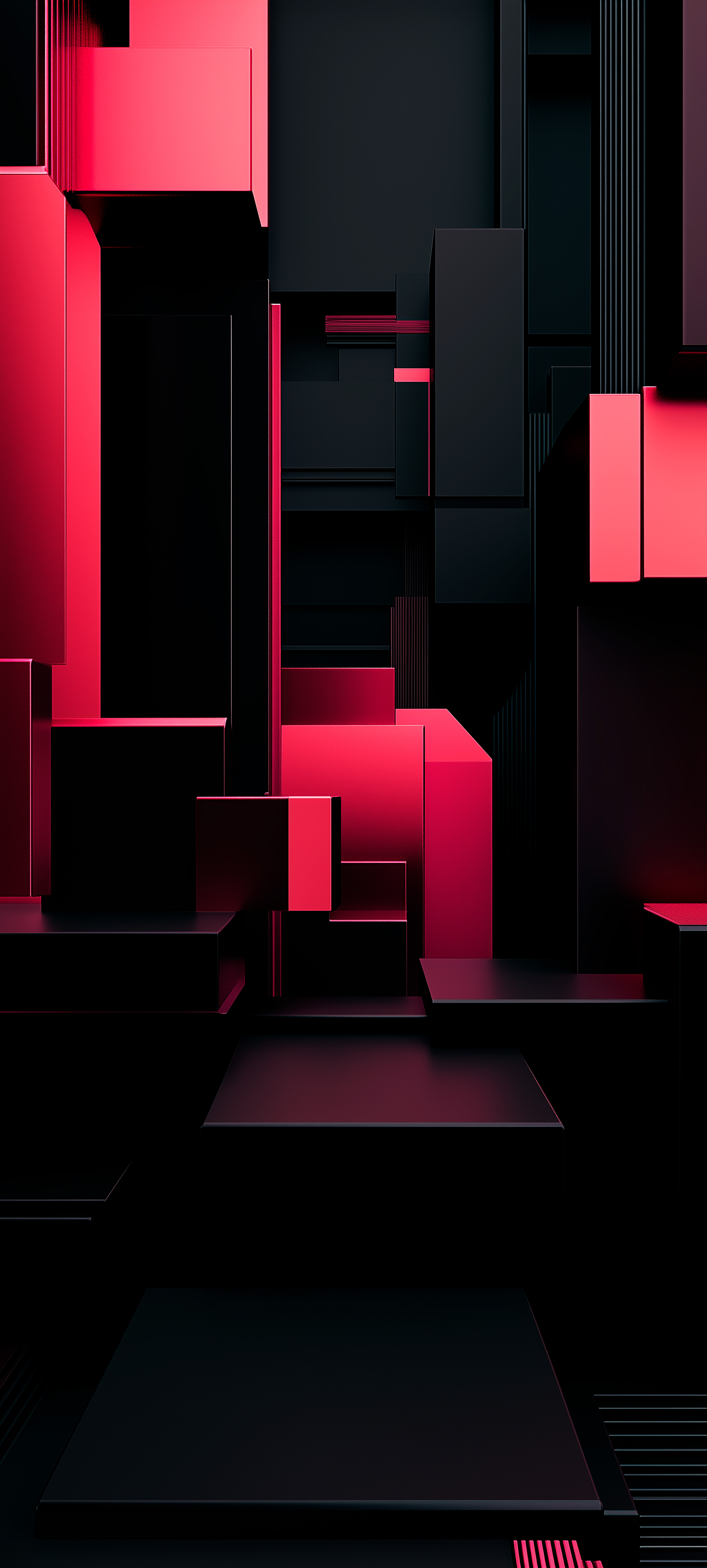 Crimson Geometric Abstraction - abstract wallpaper for Darkify