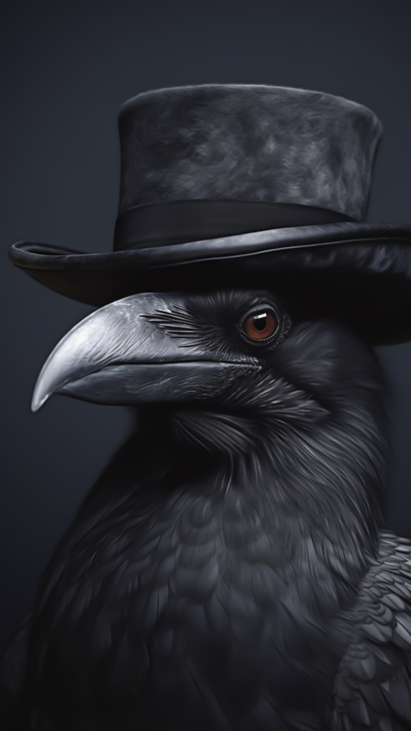 Dapper Raven Portrait - animal wallpaper for Darkify