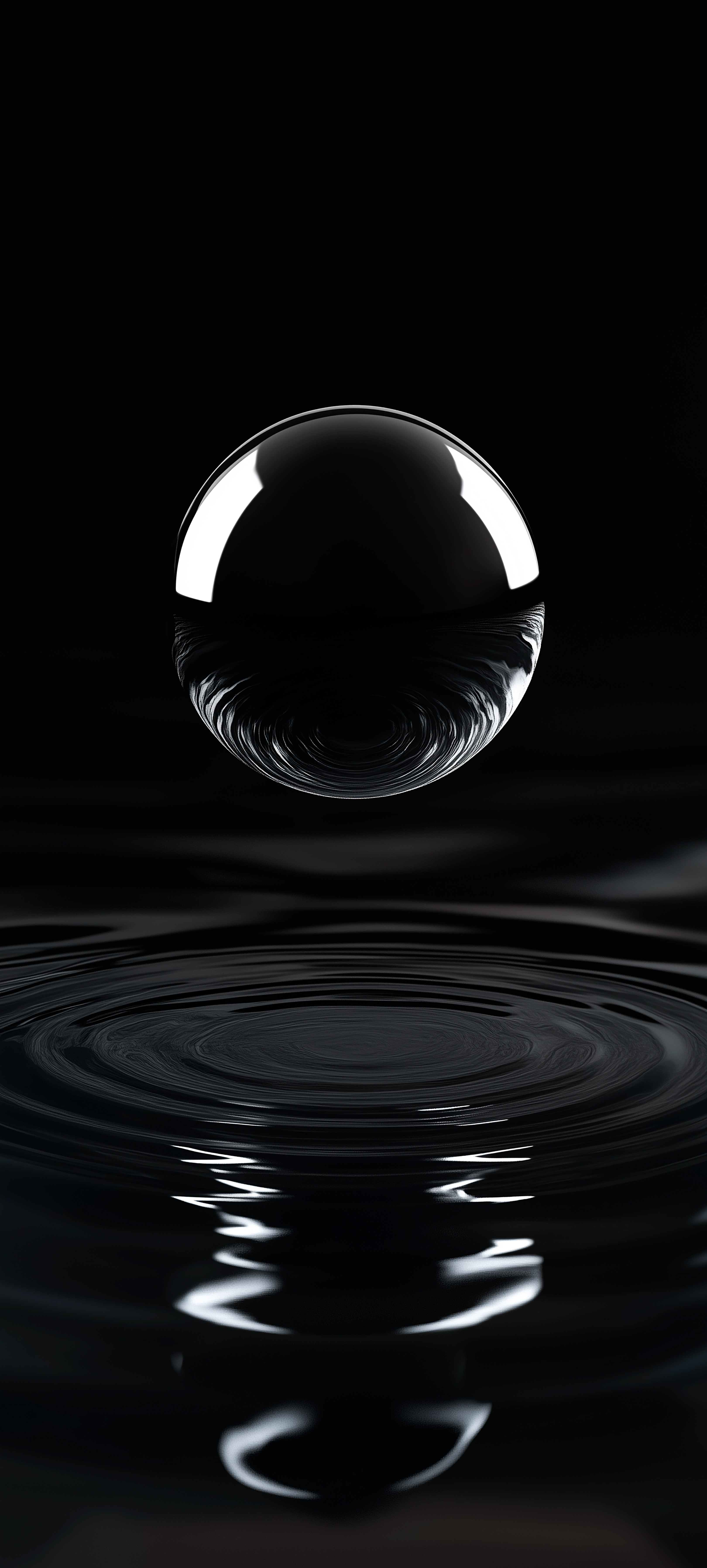 Dark Water Droplet - abstract wallpaper for Darkify