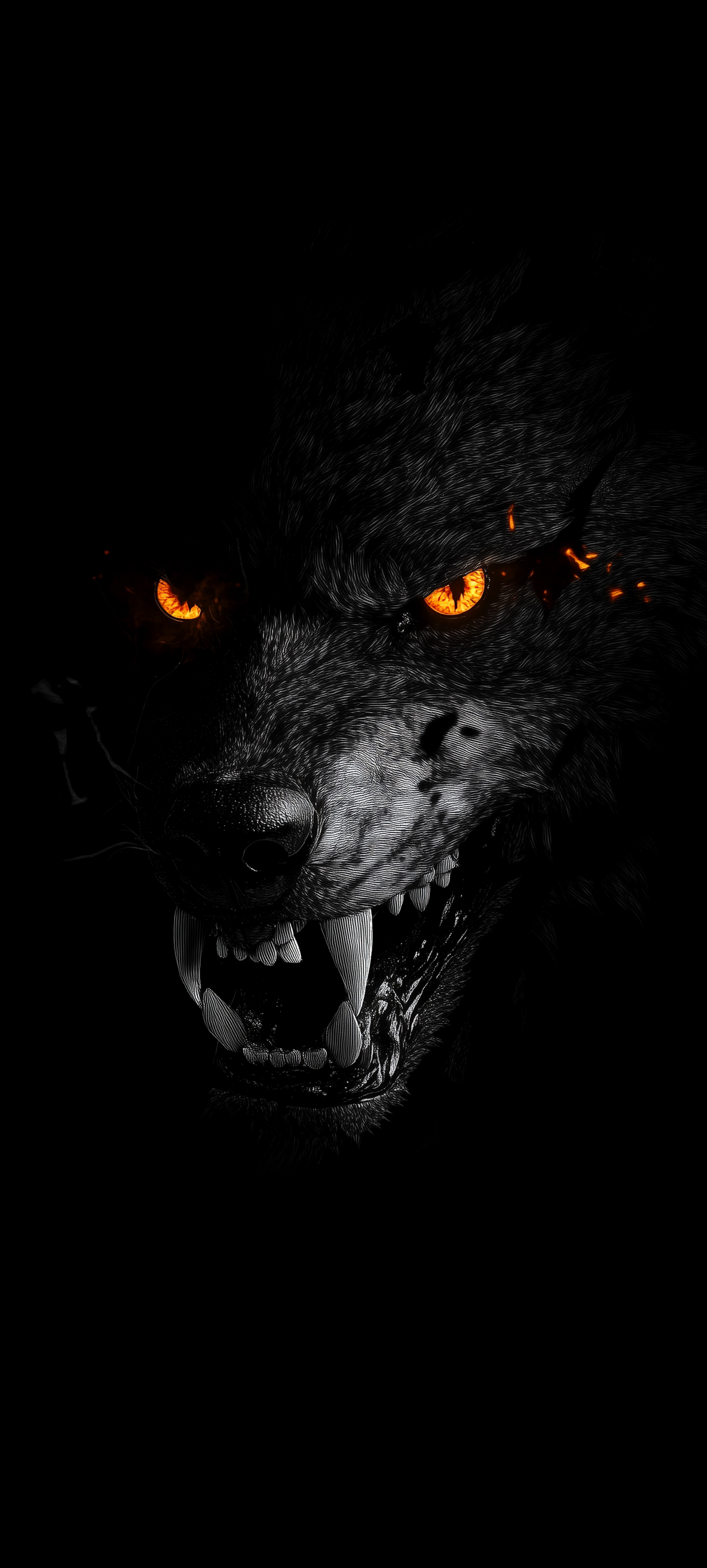 Fierce Wolf Portrait - wolf wallpaper for Darkify