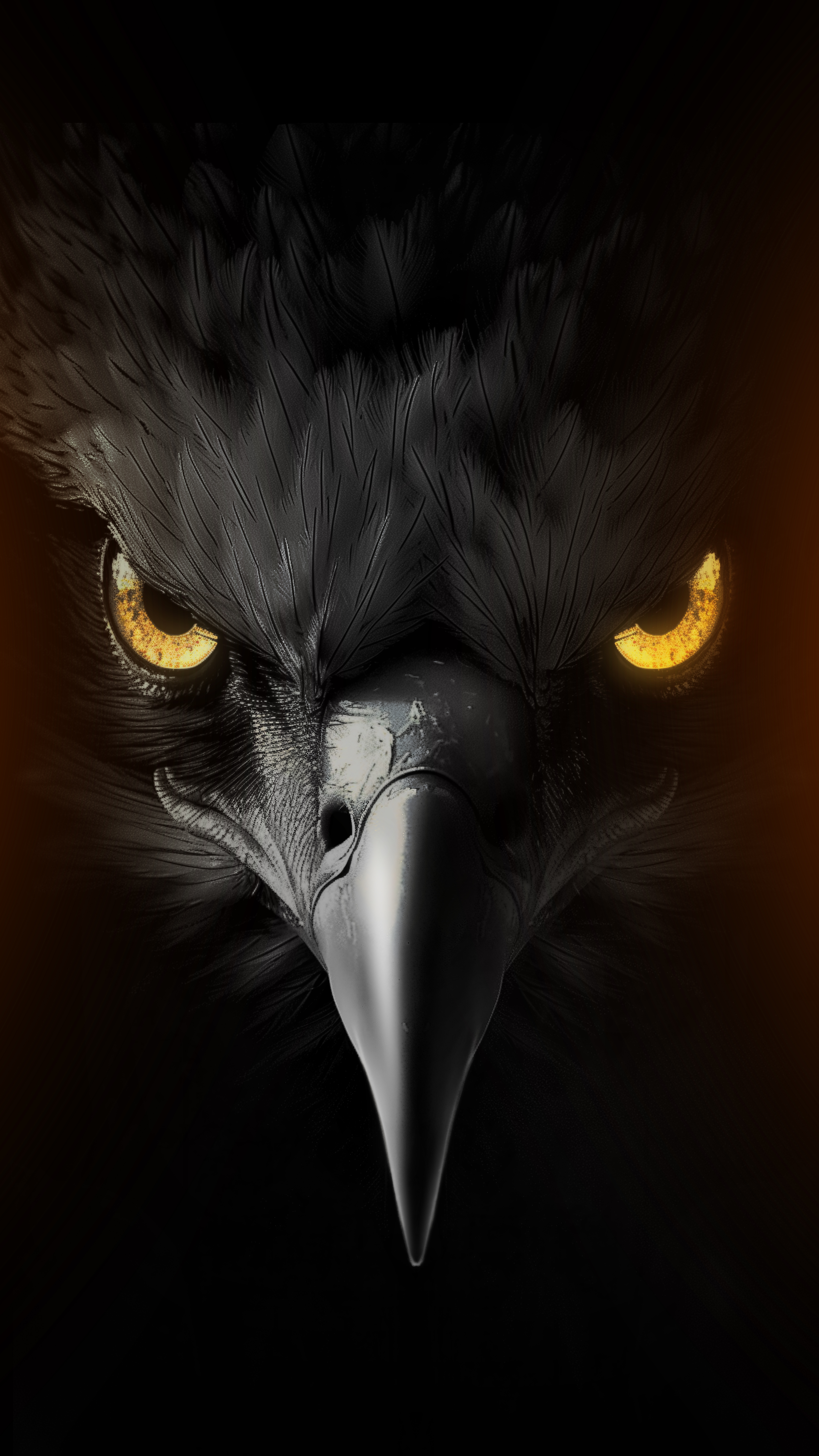 Intense Eagle Portrait - amoled wallpaper for Darkify
