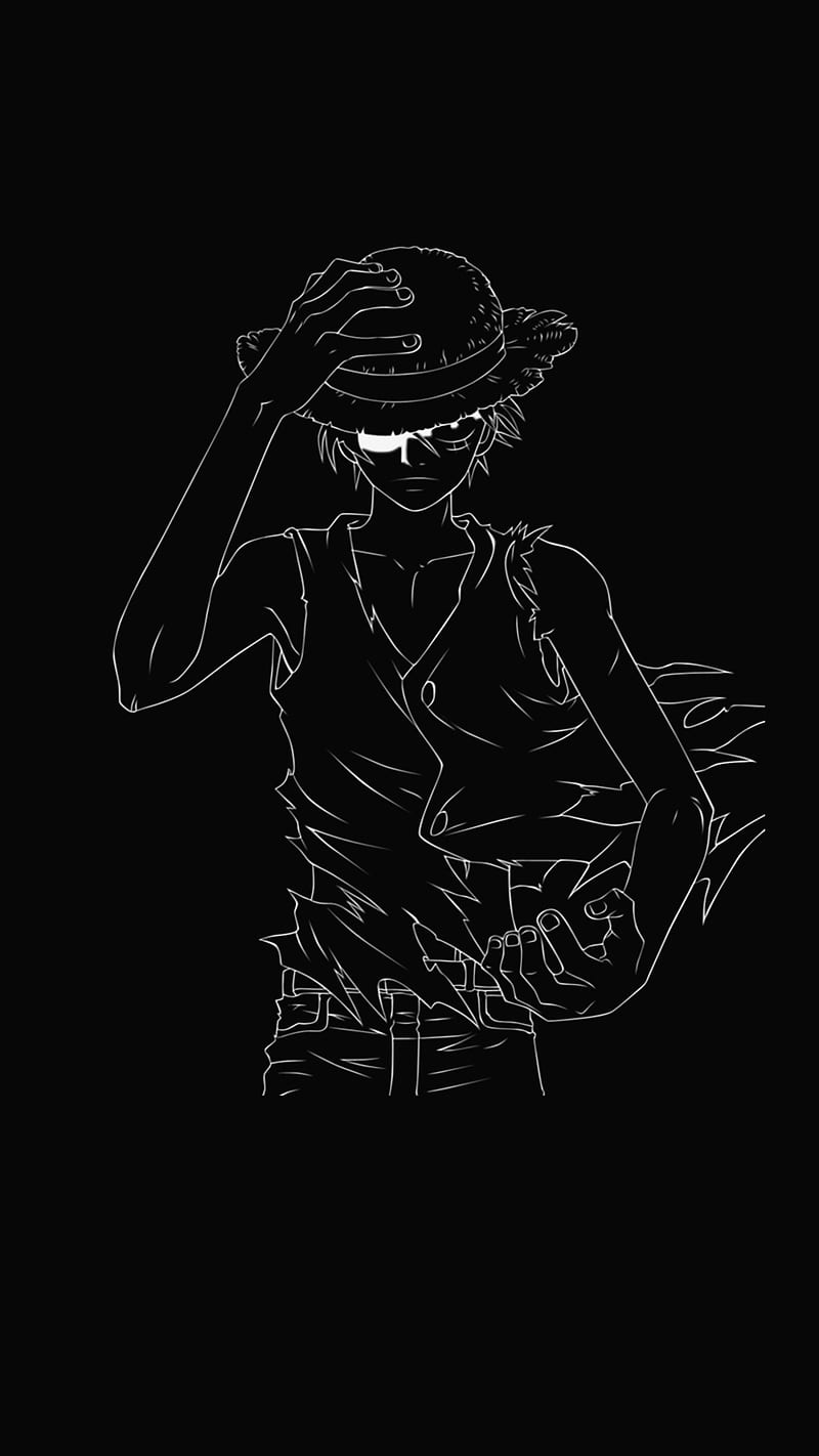 Monkey D. Luffy Outline - one piece wallpaper for Darkify