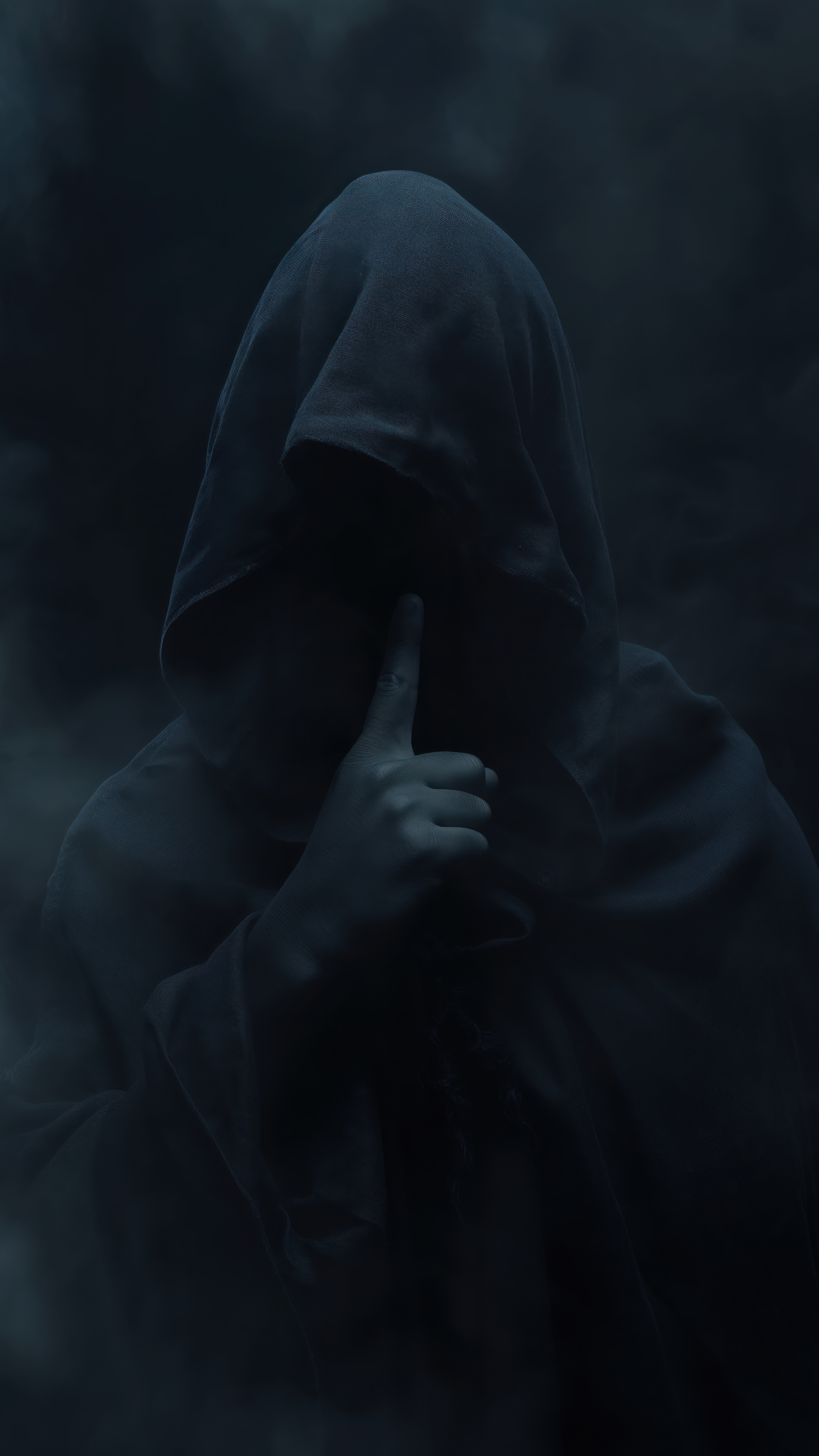 Mysterious Hooded Figure - dark wallpaper for Darkify