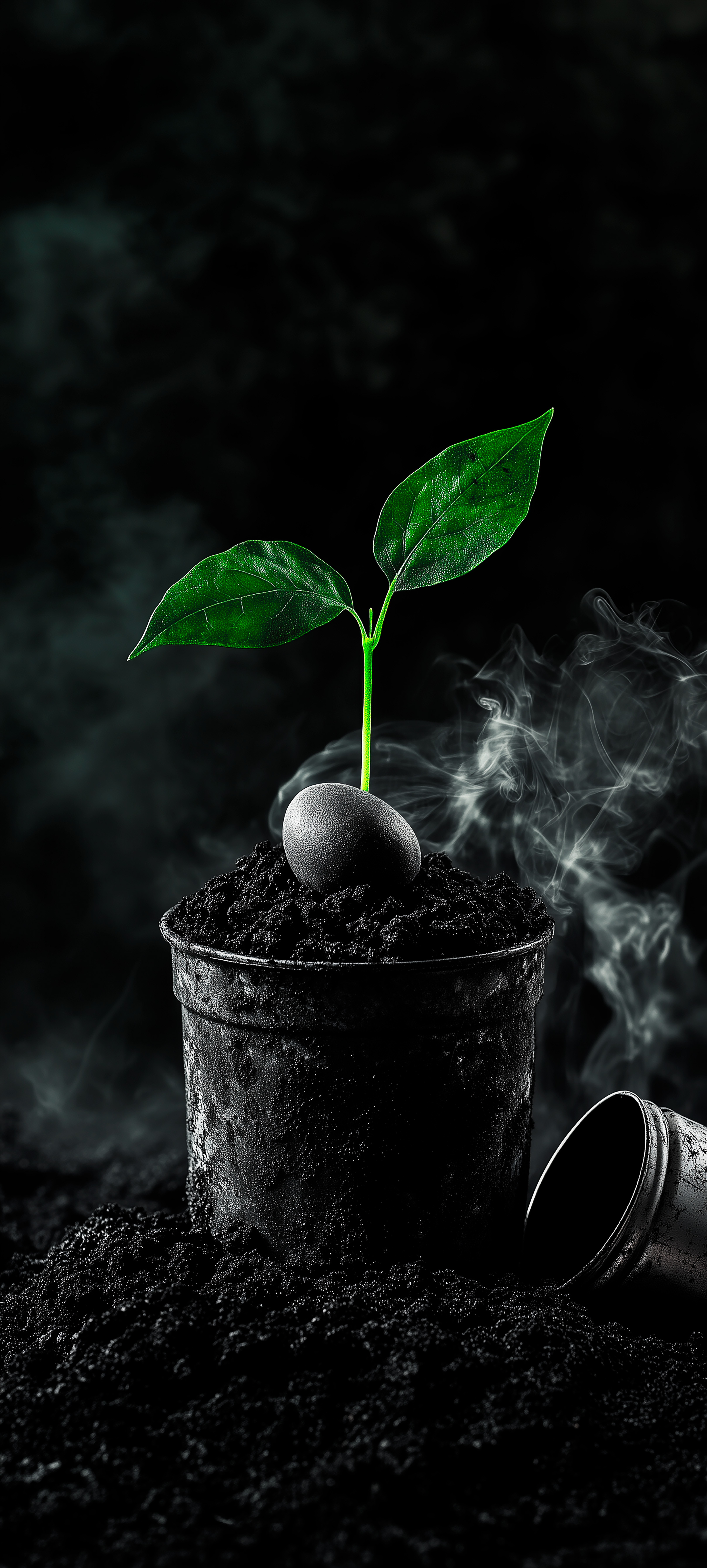 New Growth in Darkness - plant wallpaper for Darkify