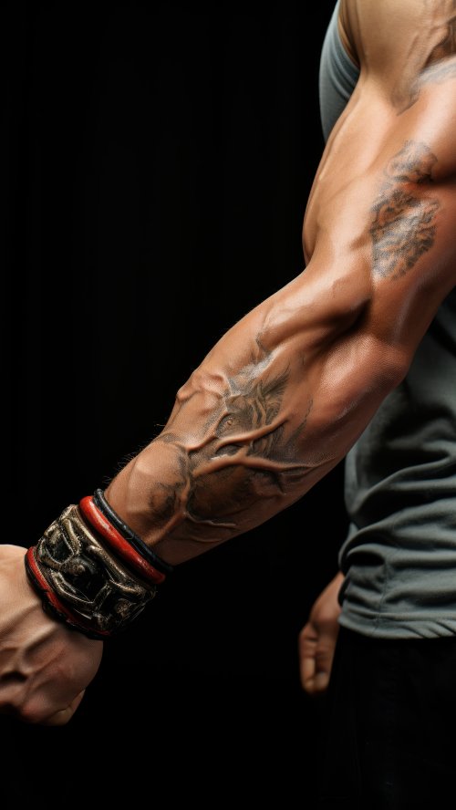 Muscular Arm With Tattoo