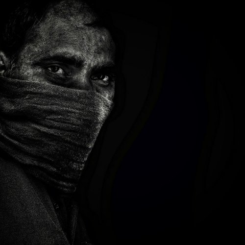 Mysterious Masked Man Portrait - Related Tablet wallpaper