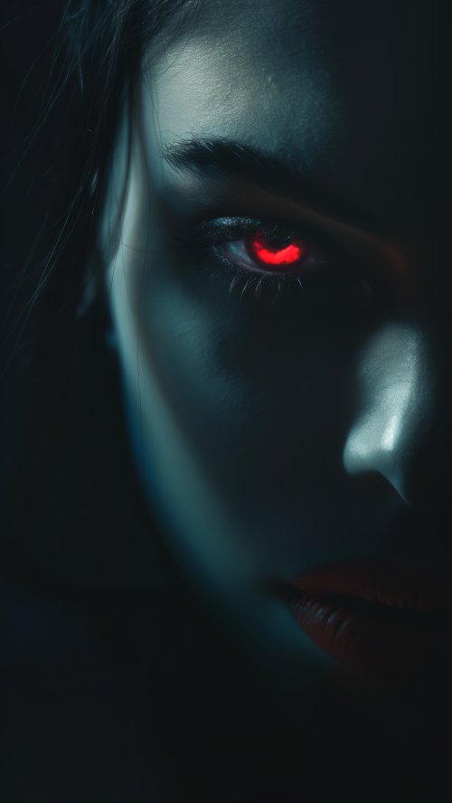 Glowing Red Demon Eye