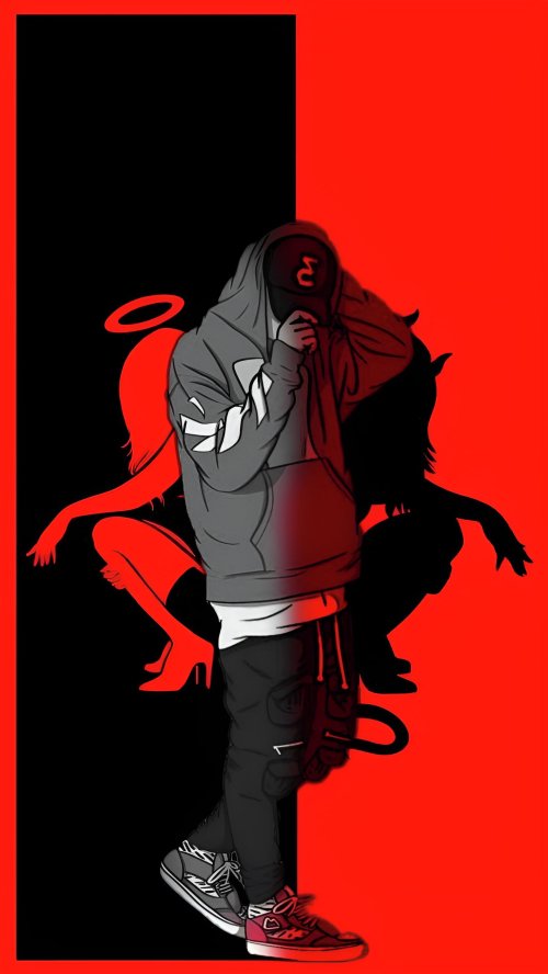 Angel and Devil Hoodie - streetwear Wallpaper