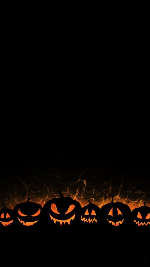 Fiery Halloween Jack-o'-Lanterns - halloween Wallpaper