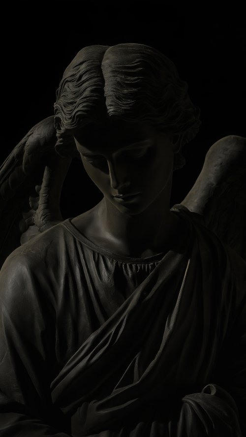 Dark Angel Marble Statue - sculpture Wallpaper