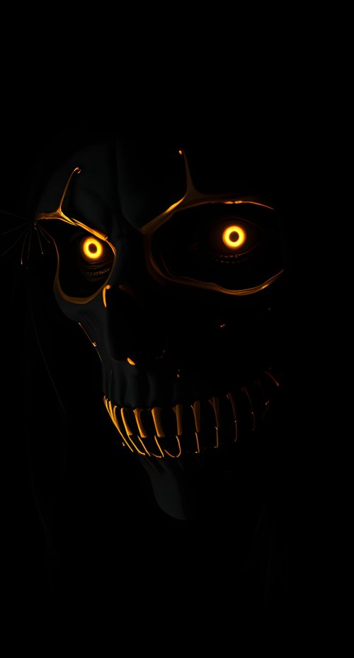 Glowing Neon Skull Portrait - Related OpersCraft wallpaper