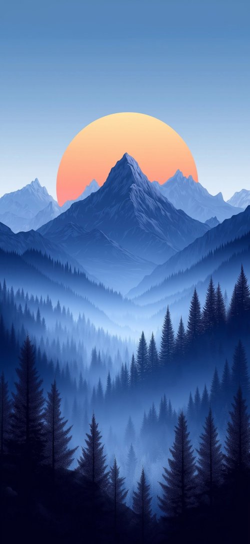 Misty Mountain Sunset View - Related OpersCraft wallpaper