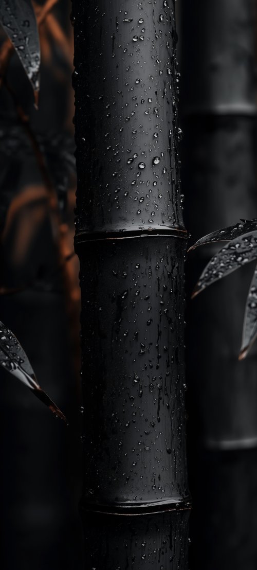 Dark Wet Bamboo Stalk - plant Wallpaper