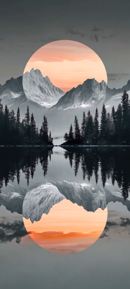 Mountain Lake Sunset Reflection - Related StockWalls wallpaper