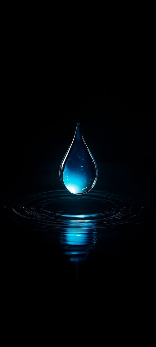 Glowing Blue Water Drop - Related StockWalls wallpaper
