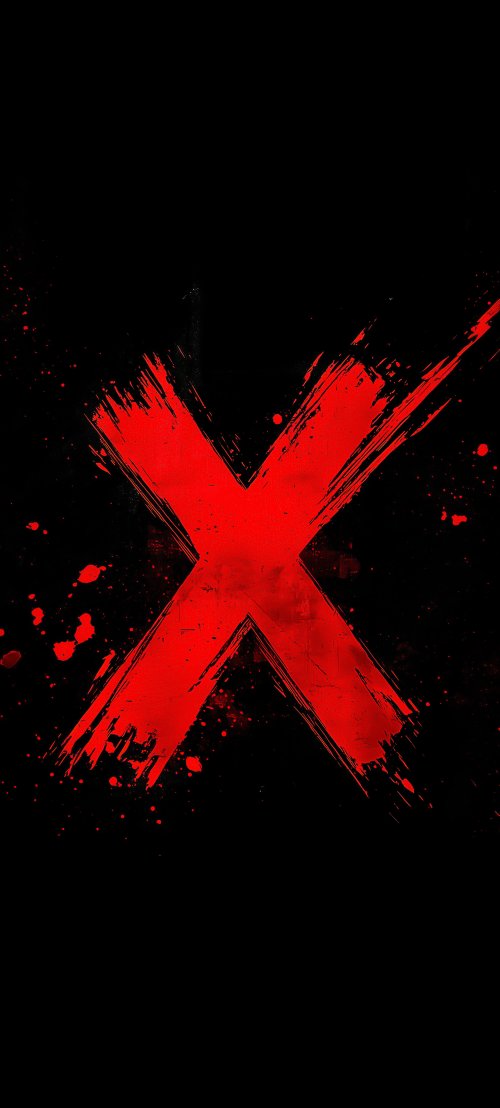 Red Grunge Letter X - abstract Wallpaper