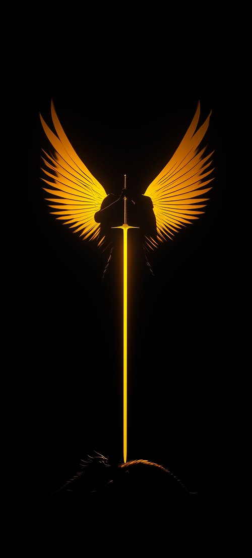 Golden Angelic Sword Wallpaper - Related StockWalls wallpaper