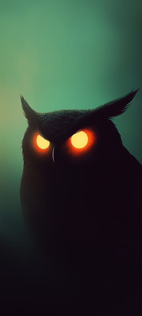 Glowing Eyes Owl Silhouette - Related OpersCraft wallpaper