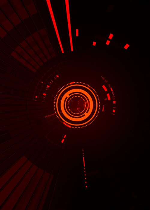 Glowing Red Cybernetic Tunnel - Related OpersCraft wallpaper