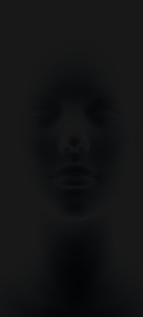 Minimal Dark Face Silhouette - amoled Wallpaper