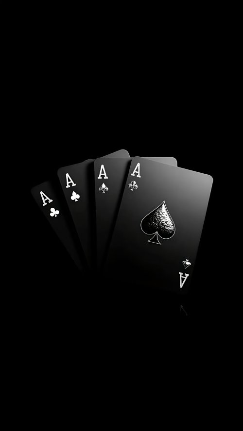 Four Aces Playing Cards - minimal Wallpaper
