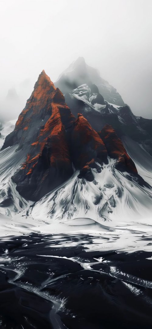 Misty Red Mountain Peak - Related OpersCraft wallpaper