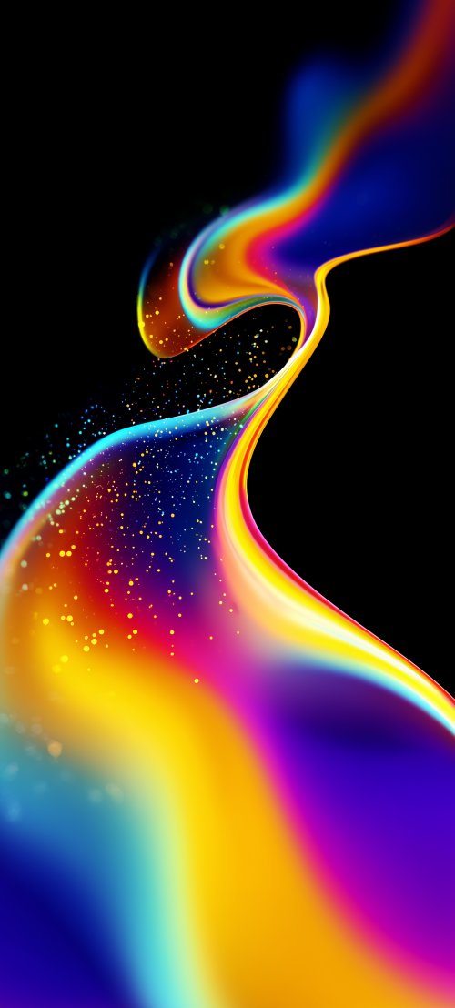 Vibrant Neon Fluid Flow - abstract Wallpaper