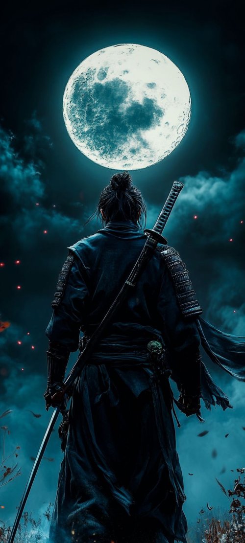 Samurai Under Full Moon - Related OpersCraft wallpaper
