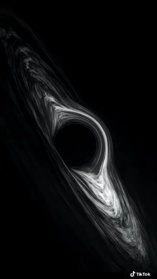 Monochrome Black Hole Swirl - space Wallpaper