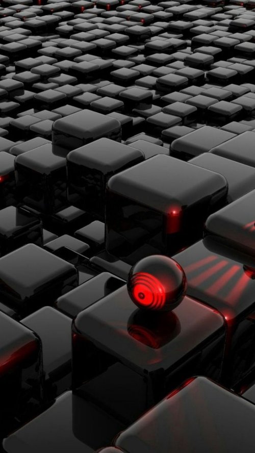 Glowing Red Sphere Cubes - Related OpersCraft wallpaper