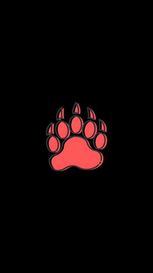 Minimalist Red Bear Paw - Related OpersCraft wallpaper