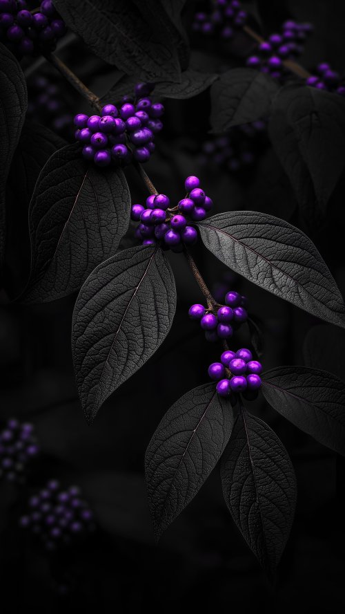 Vibrant Purple Beautyberries - botanical Wallpaper