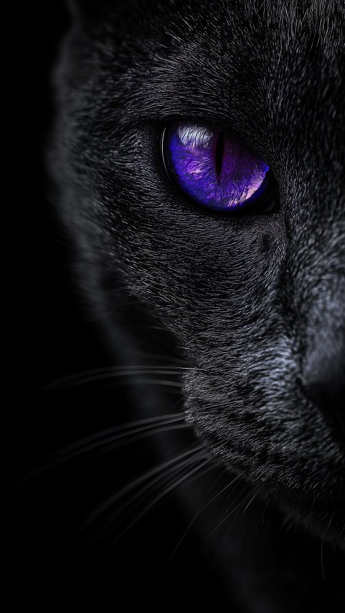 Mystic Purple Cat Eye - cat Wallpaper