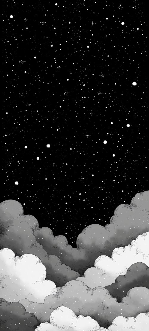 Starry Night Cloudscape Wallpaper - Related StockWalls wallpaper