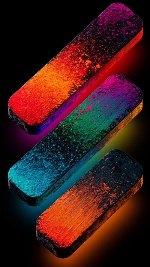 Vibrant Neon Powder Bars - abstract Wallpaper