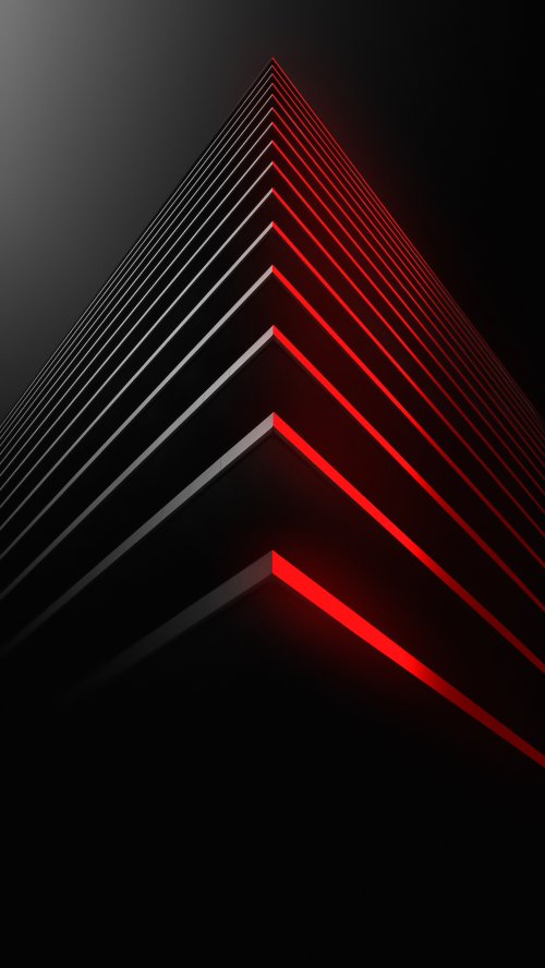 Red Neon Geometric Pyramid - Related OpersCraft wallpaper