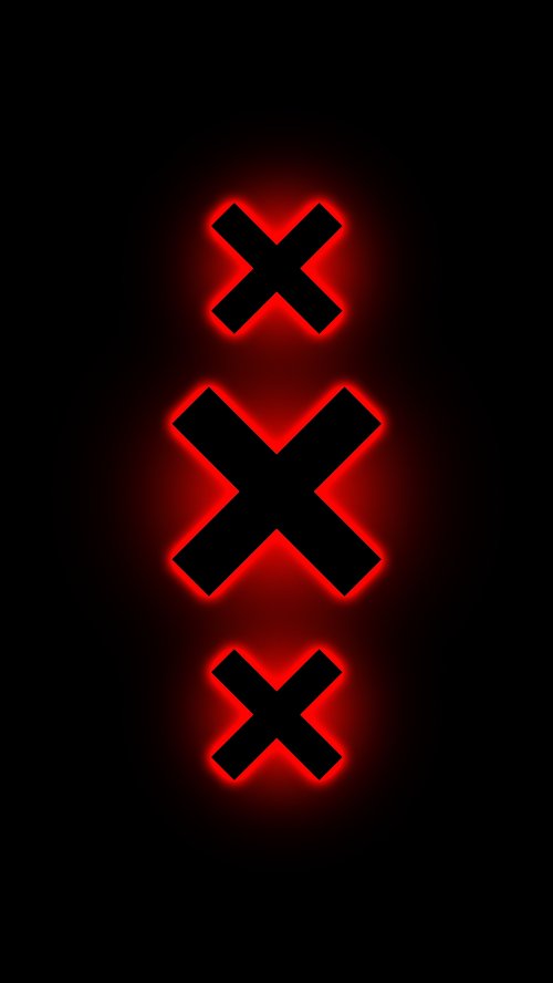 Glowing Red Neon Crosses - Related Darkify wallpaper