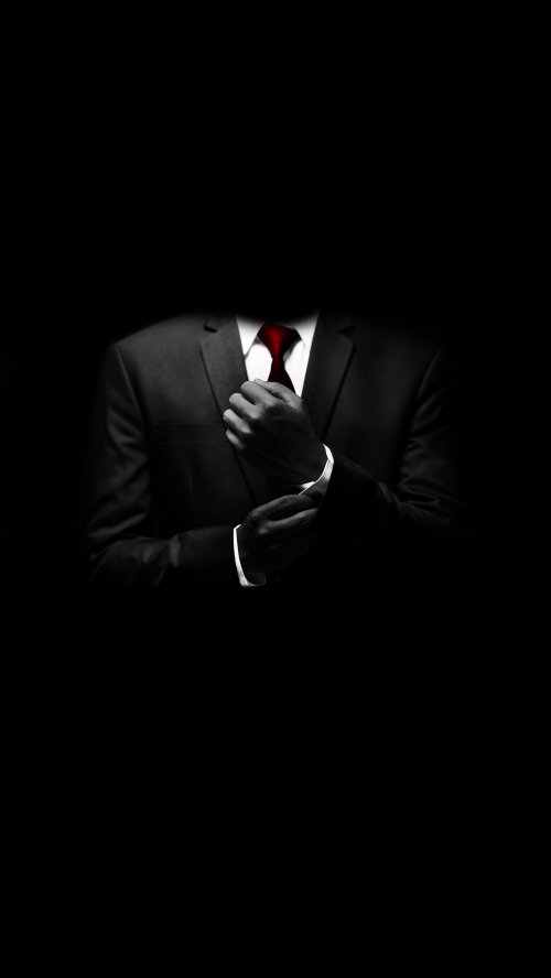 Man in Black Suit - minimal Wallpaper