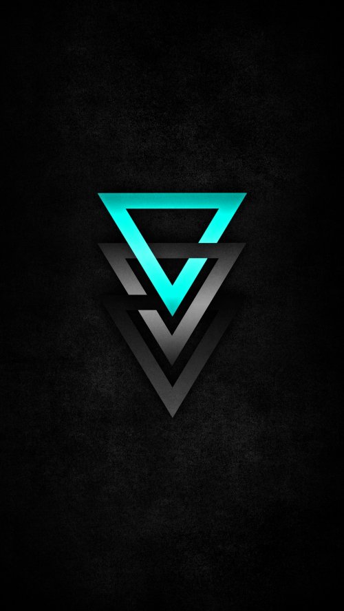 Neon Geometric Triangle Art - Related Darkify wallpaper