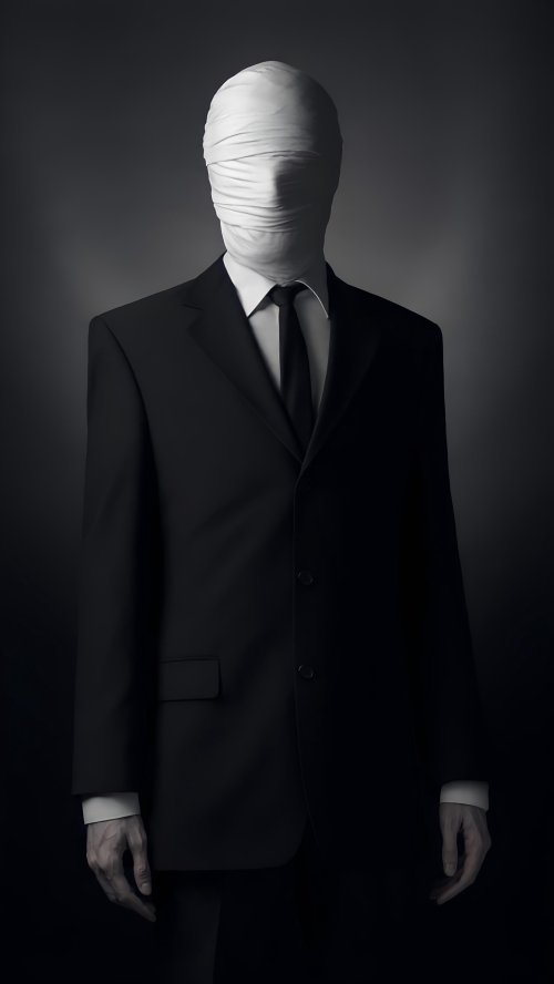 Mysterious Bandaged Man Portrait - horror Wallpaper
