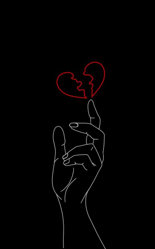 Minimalist Broken Heart Art - Related OpersCraft wallpaper
