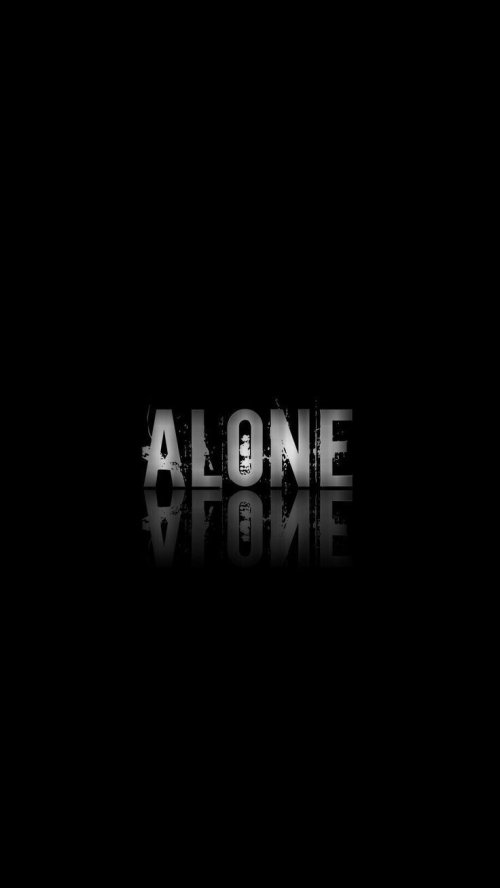 Alone Text Reflection Wallpaper - Related StockWalls wallpaper