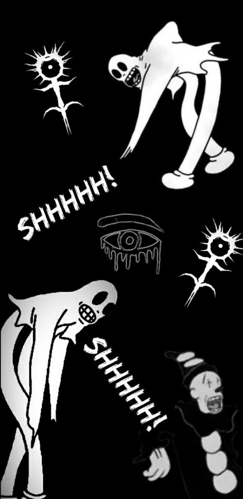 Creepy Monochrome Doodle Art - Related OpersCraft wallpaper
