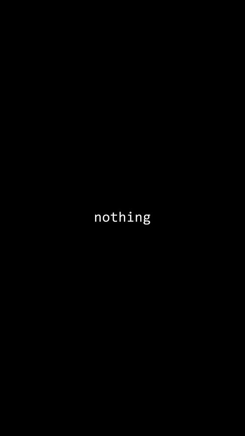 Nothing Minimalist Black Wallpaper
