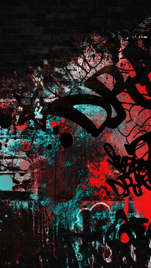 Red and Blue Graffiti - graffiti Wallpaper