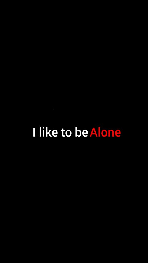 I Like To Be Alone - Related Darkify wallpaper