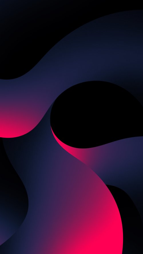 Neon Pink Fluid Waves - abstract Wallpaper